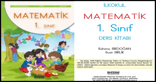 1.Sınıf Matematik Ders Kitabı - Dizin Yayınları - PDF İNDİR 2023-2024