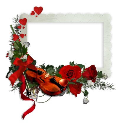 Floral Frame with heart