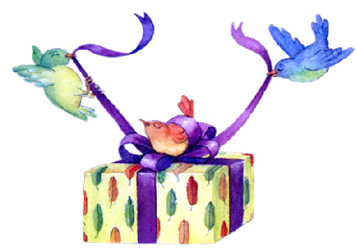 Gift box with bird