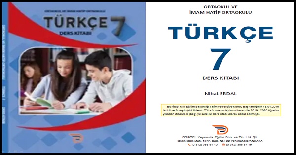 7. Sınıf Türkçe Ders Kitabı (Dörtel Yayıncılık) pdf indir