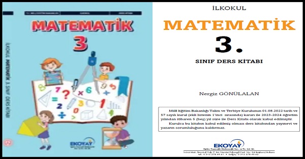 3. Sınıf Matematik Ders Kitabı (Ekoyay Yayınları) PDF İNDİR