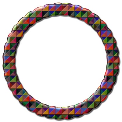 Colored, circle frame