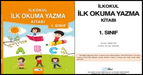1.Sınıf İlkokuma Yazma Ders Kitabı -  İlke Yayınları - PDF İNDİR 2023-2024