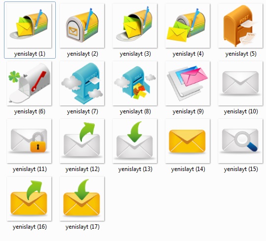 17 Mailbox, Envelope Icons