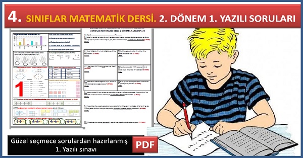 4. Sınıf Matematik 2.Dönem. 1.Yazılı Soruları
