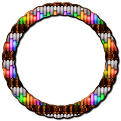 Colored, circle frame