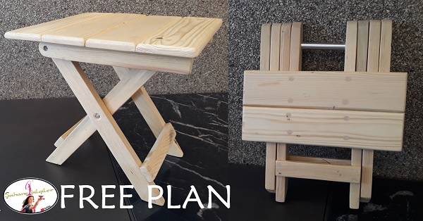 Katlanır tabure planı - Foldable stool plan