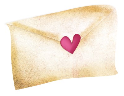 Envelope picture with heart