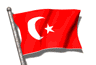 Türk bayrağı dalgalanan