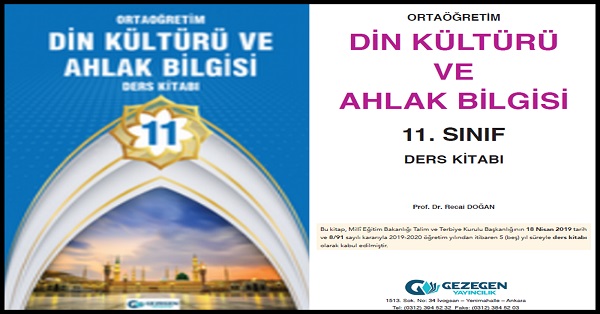 11. Sınıf Din Kültürü ve Ahlak Bilgisi Ders Kitabı (Gezegen Yayınları) pdf indir