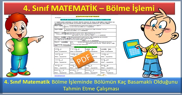 Bölme İşleminde Bölümün Kaç Basamaklı Olduğunu Tahmin Etme Çalışması