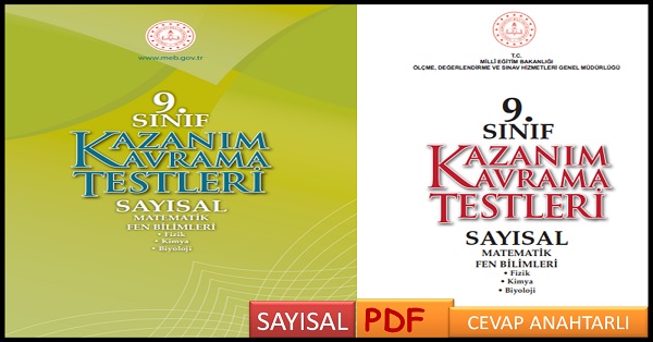 9.Sınıf Kazanım Kavrama Testleri. SAYISAL (MEB) PDF İNDİR