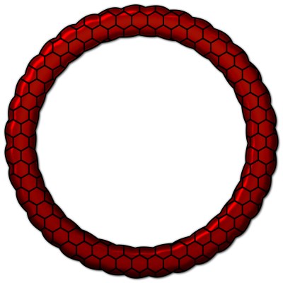 Red, circle frame