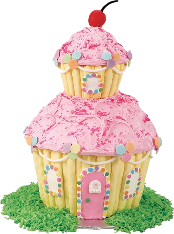 House-shaped birthday cake