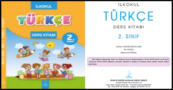 2. Sınıf Türkçe Ders Kitabı (Bilim ve Kültür Yayınları) PDF İNDİR