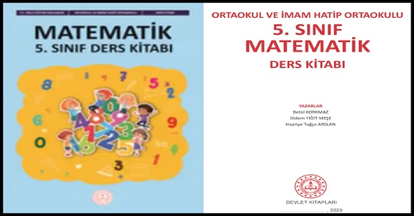 5. Sınıf Matematik Ders Kitabı (MEB) PDF İNDİR  2023-2024