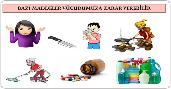 3.Sınıf Fen Bilimleri Bazı maddeler vücudumuza zarar verebilir