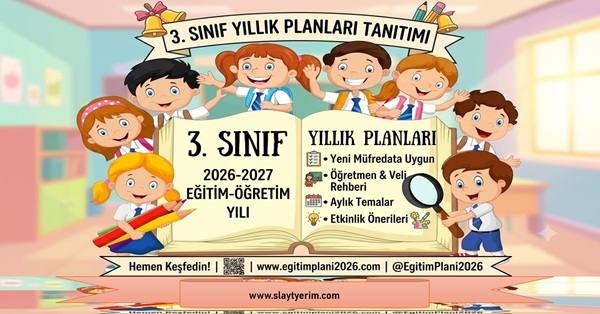 2026 - 2027 Yılı 3. Sınıf Görsel Sanatlar Yıllık Planı (Maarif Çerçeve Plana Göre)
