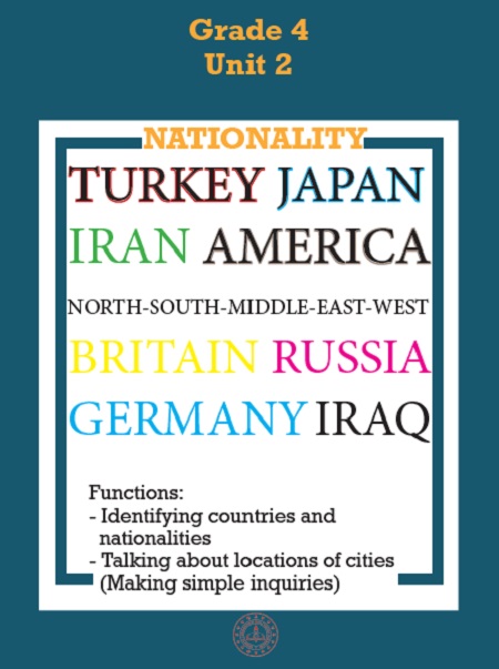 4. Sınıf İngilizce Çalışma Kitabı - Grade 4, Unit 2 -NATIONALITY (MEB) PDF İNDİR