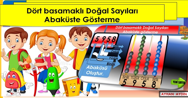 4. Sınıf Dört Basamaklı Doğal Sayıları Abaküste Gösterme