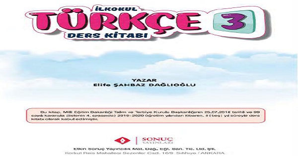 3.Sınıf Türkçe Ders Kitabı (Sonuç) PDF İNDİR