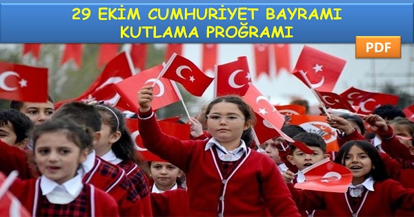 29 Ekim Cumhuriyet Bayramı Kutlama Programı PDF indir