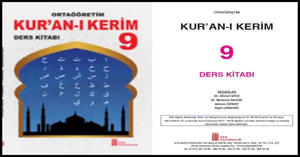 9. Sınıf Kur'an-ı Kerim Ders Kitabı (Ata Yayıncılık) pdf indir