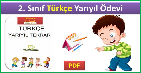 2. Sınıf Türkçe Yarıyıl Ödevi - PDF indir