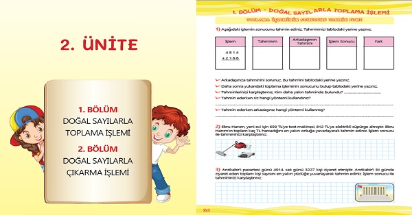 4.Sınıf Matematik Çalışma Kitabı 2. Ünite (MEB) PDF İNDİR