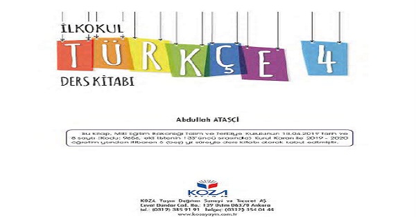 4. Sınıf Türkçe Ders Kitabı (Koza) PDF İNDİR